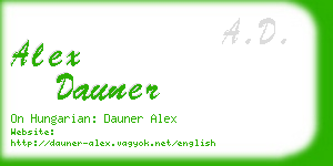 alex dauner business card